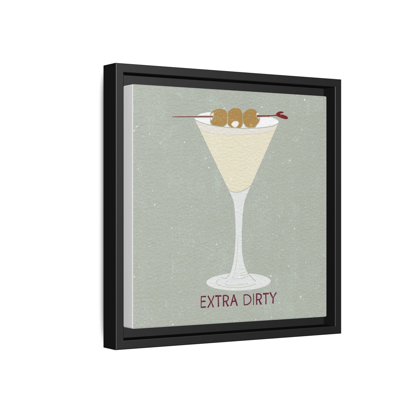 Canvas Print - Extra Dirty Martini with Bleu Cheese Stuffed Olives
