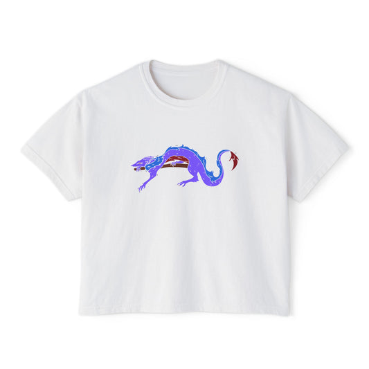 Boxy Tee Fierce Dragon original art by Olivia Lagerlof