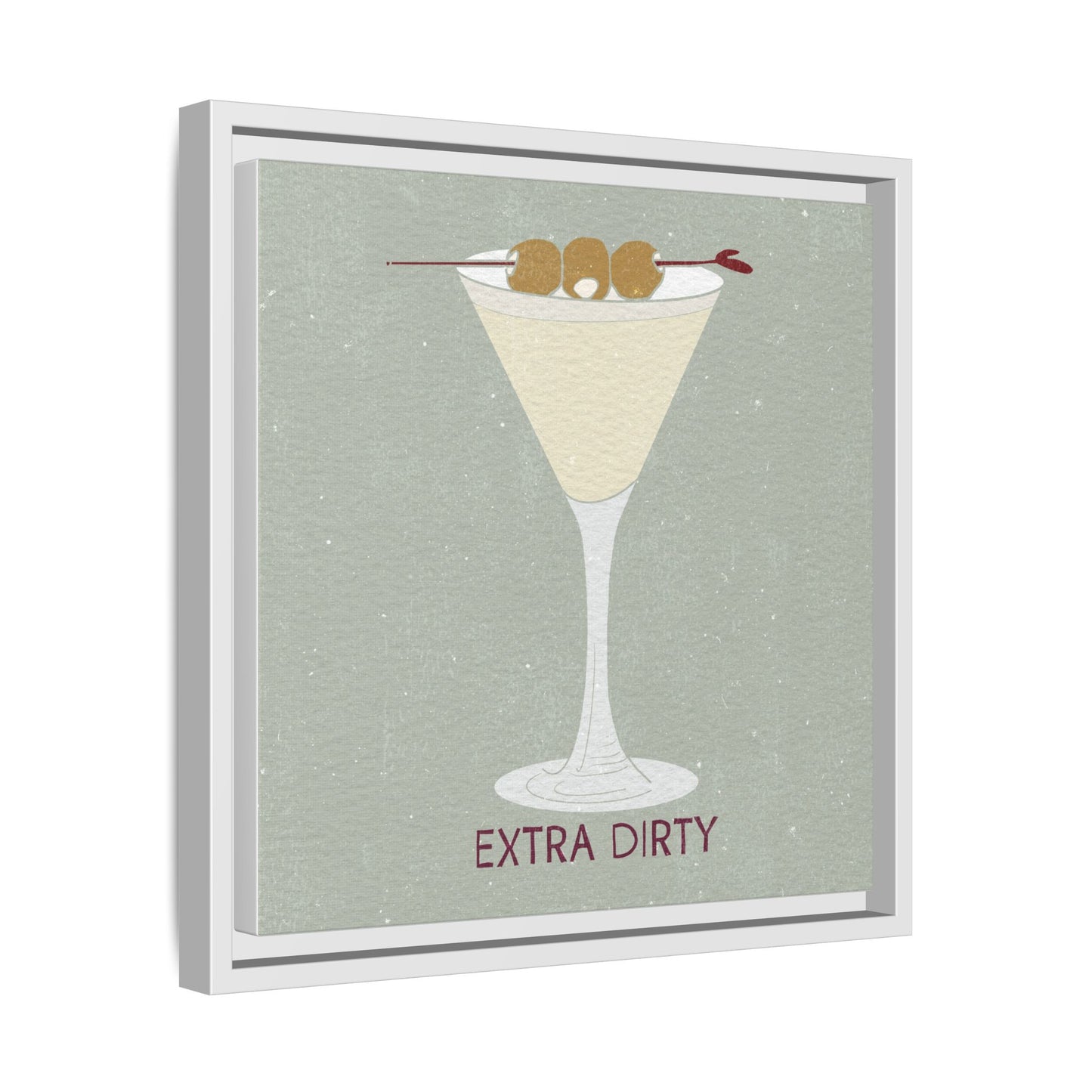Canvas Print - Extra Dirty Martini with Bleu Cheese Stuffed Olives