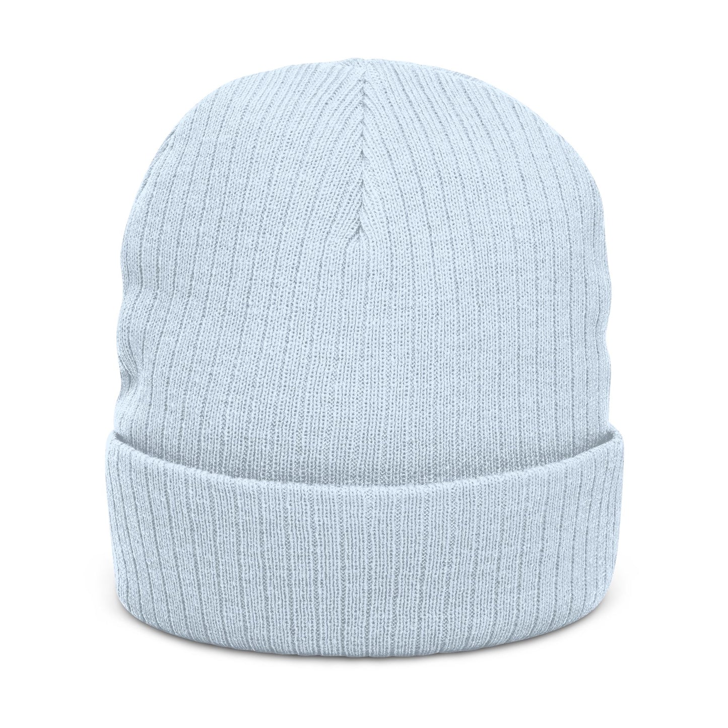 Trendy Ribbed Knit Beanie with 'Qui!' Embroidery – Stylish Winter Accessory for All Seasons