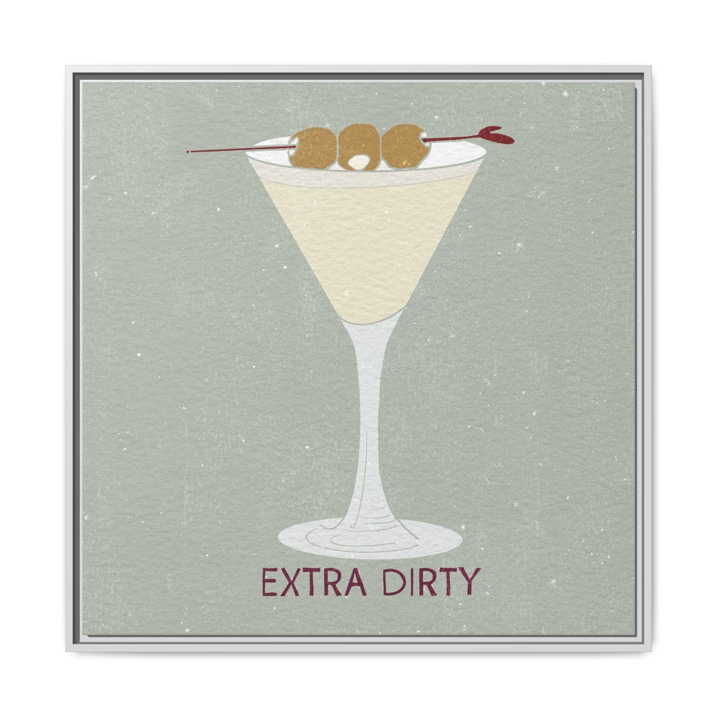 Canvas Print - Extra Dirty Martini with Bleu Cheese Stuffed Olives