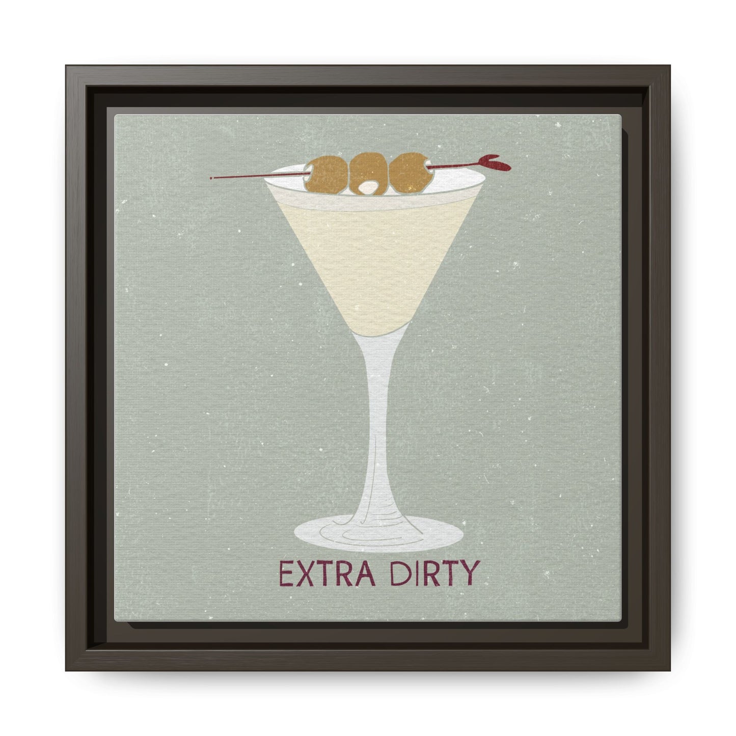 Canvas Print - Extra Dirty Martini with Bleu Cheese Stuffed Olives