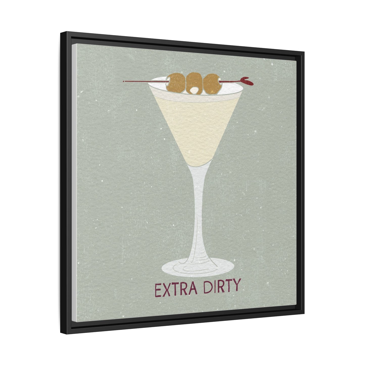 Canvas Print - Extra Dirty Martini with Bleu Cheese Stuffed Olives