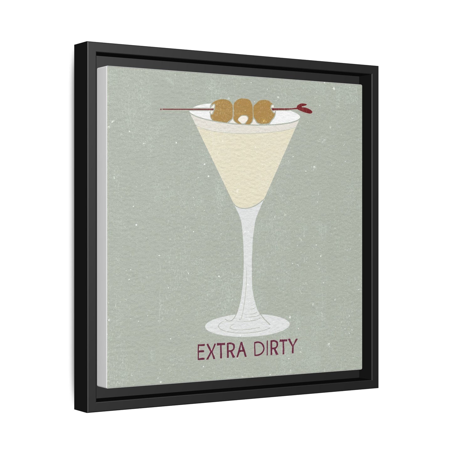 Canvas Print - Extra Dirty Martini with Bleu Cheese Stuffed Olives