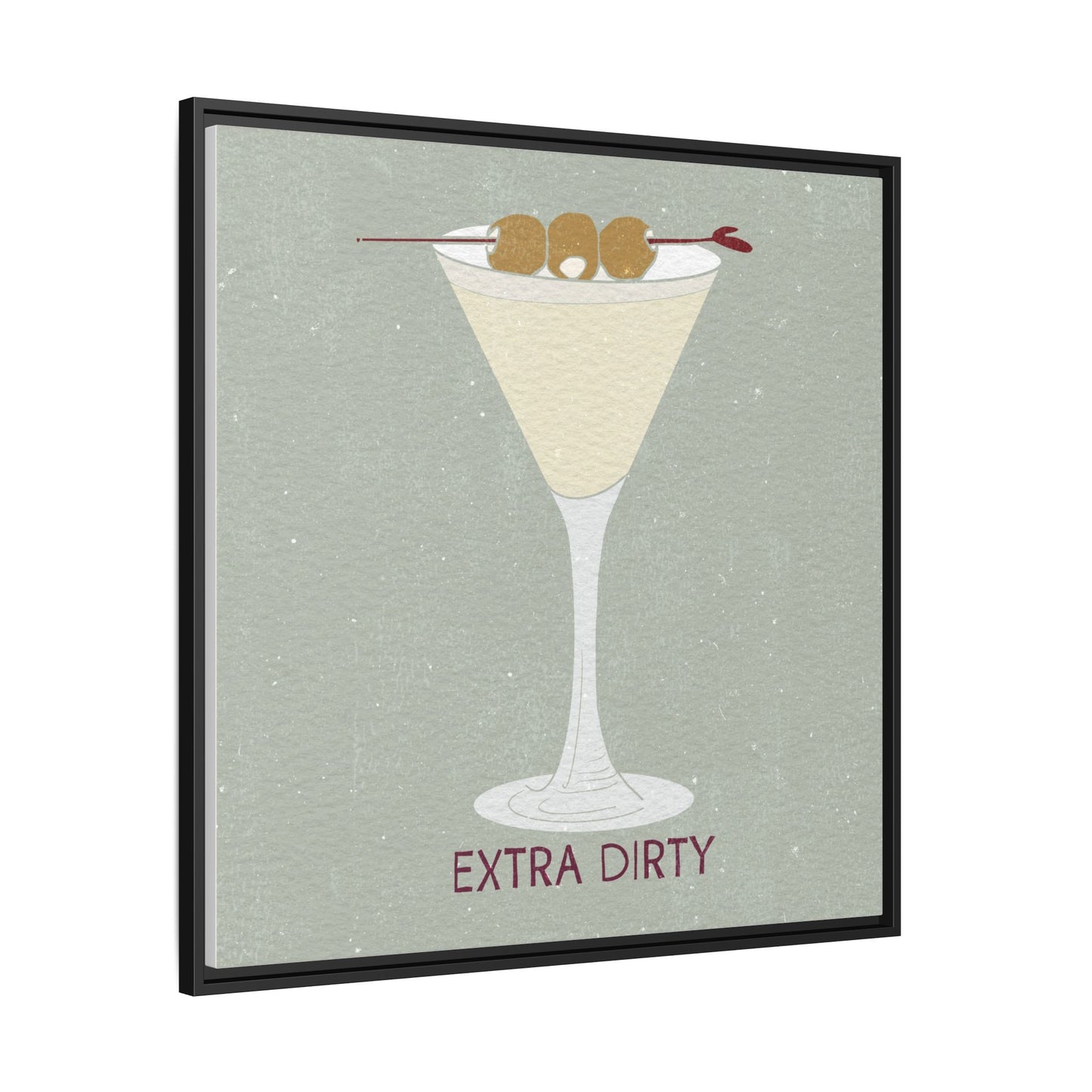 Canvas Print - Extra Dirty Martini with Bleu Cheese Stuffed Olives