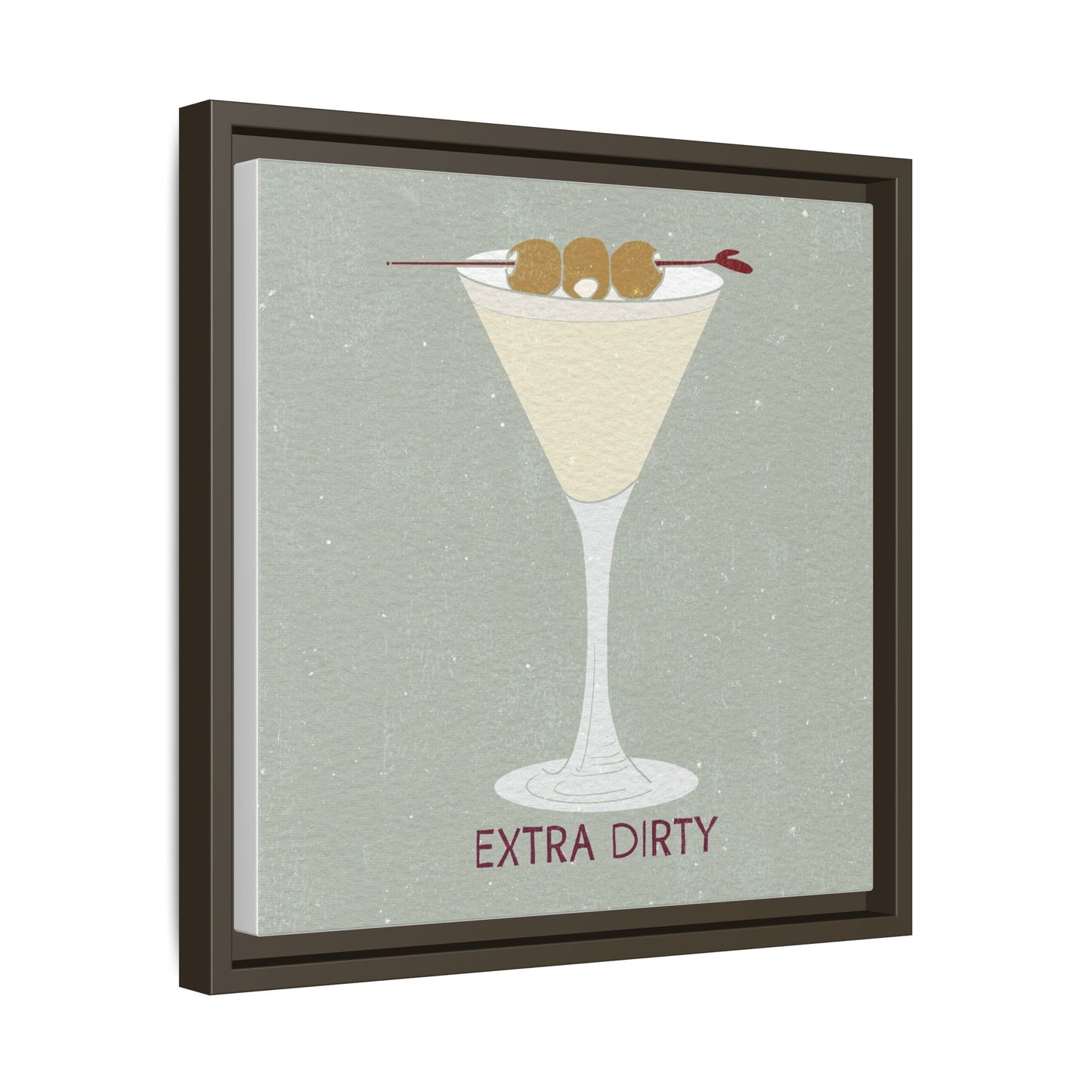 Canvas Print - Extra Dirty Martini with Bleu Cheese Stuffed Olives