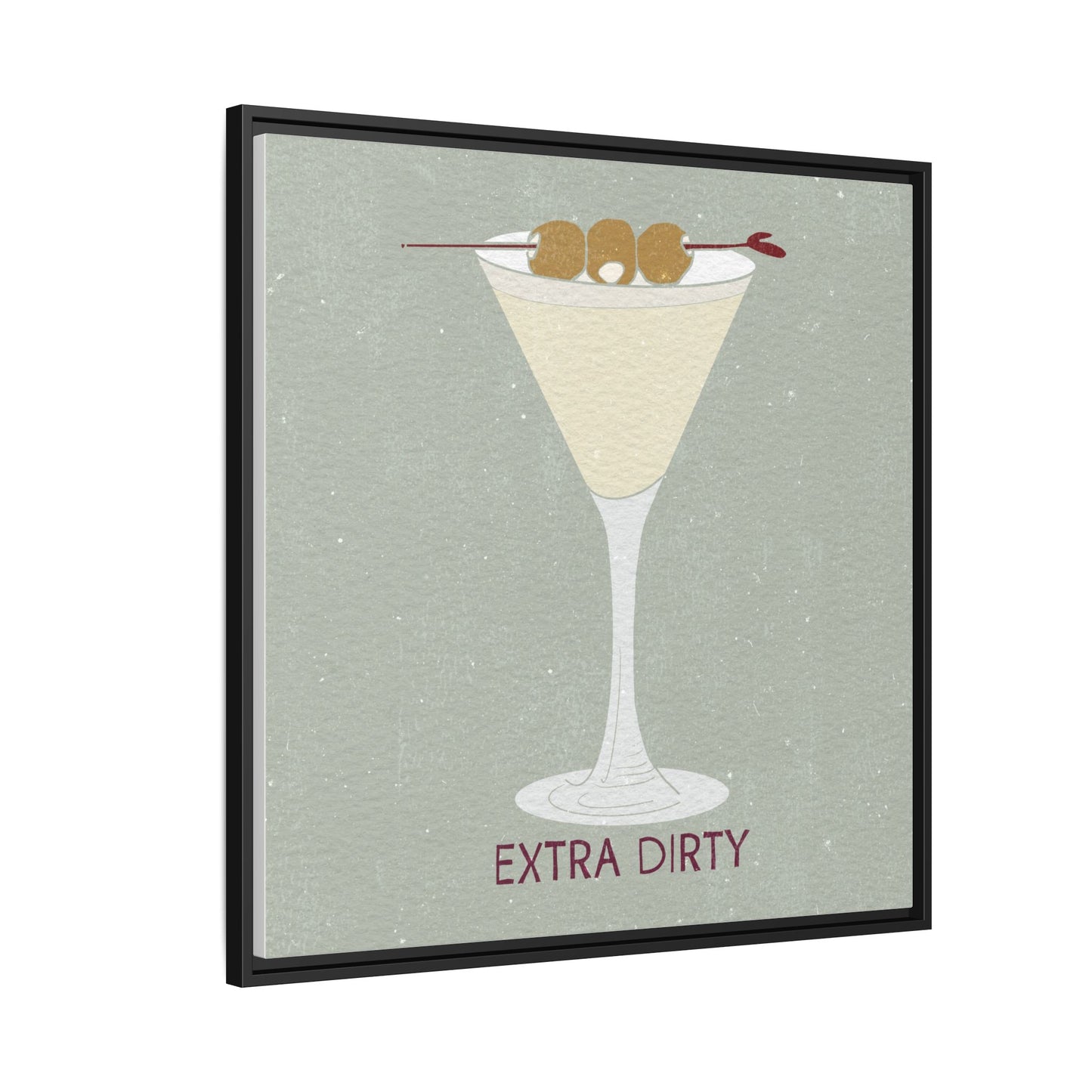 Canvas Print - Extra Dirty Martini with Bleu Cheese Stuffed Olives