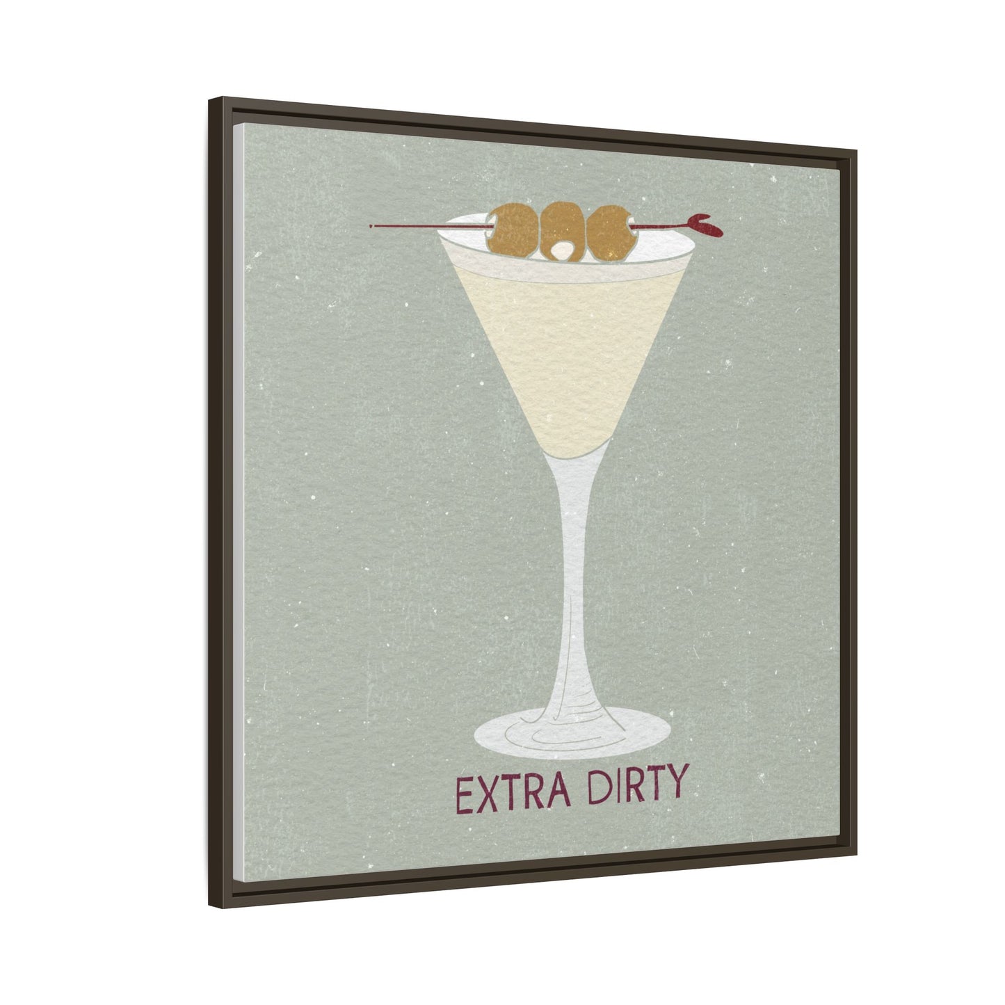 Canvas Print - Extra Dirty Martini with Bleu Cheese Stuffed Olives