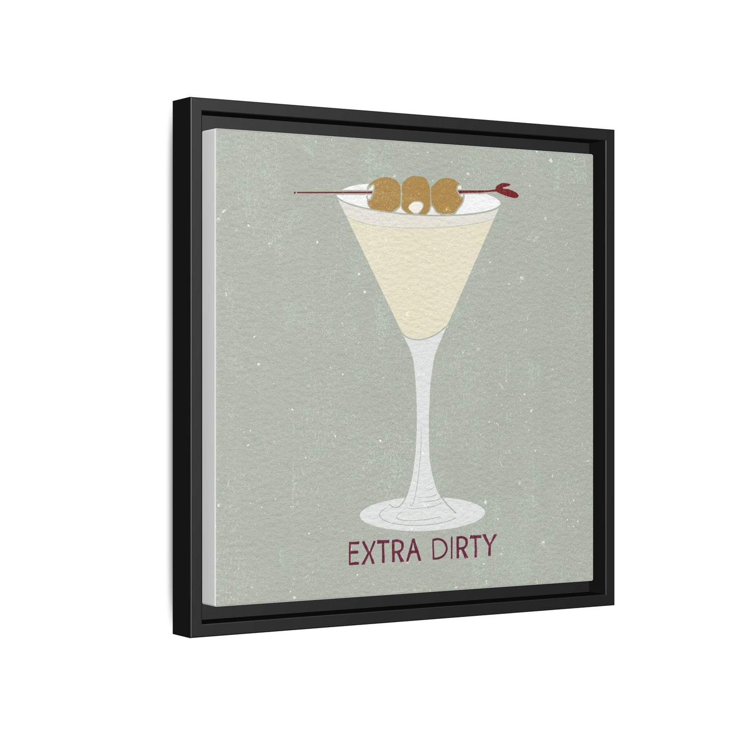 Canvas Print - Extra Dirty Martini with Bleu Cheese Stuffed Olives