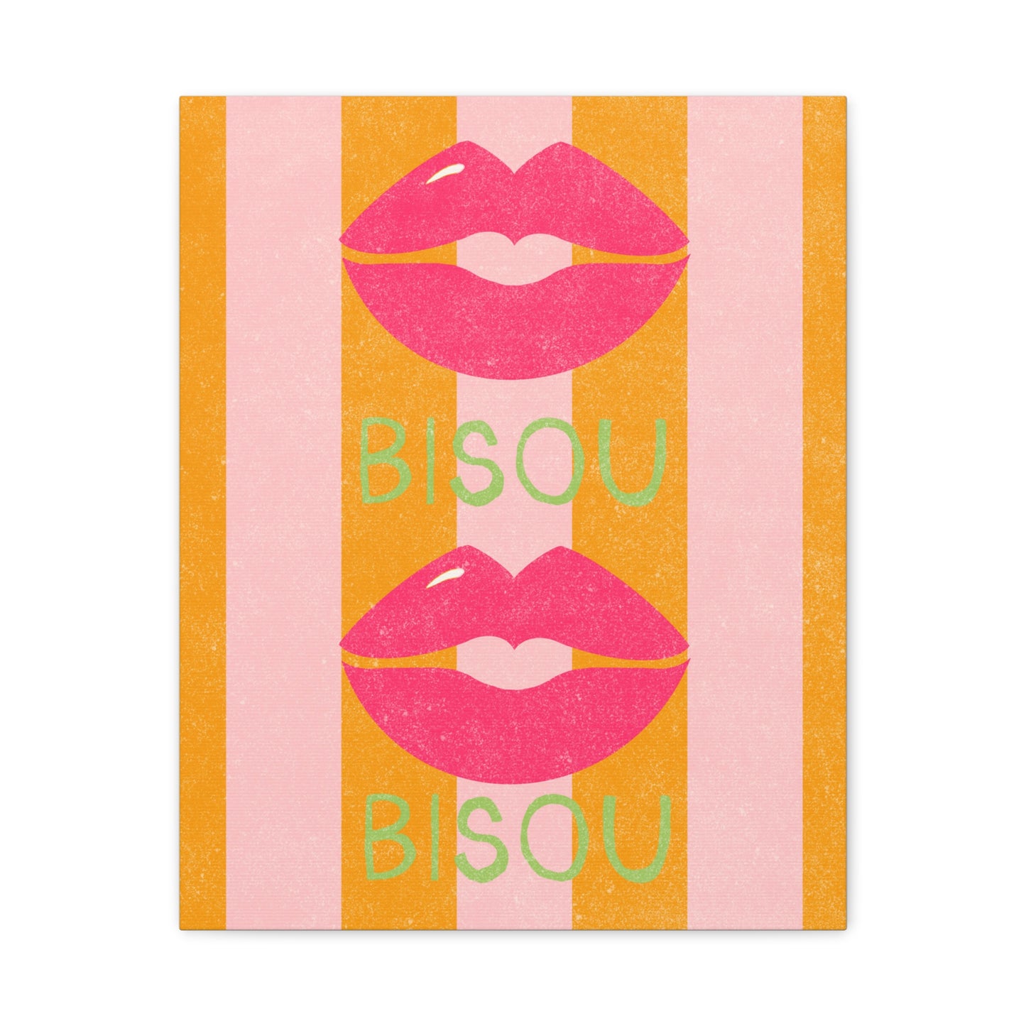 Canvas Print French Kiss Art "Bisou"