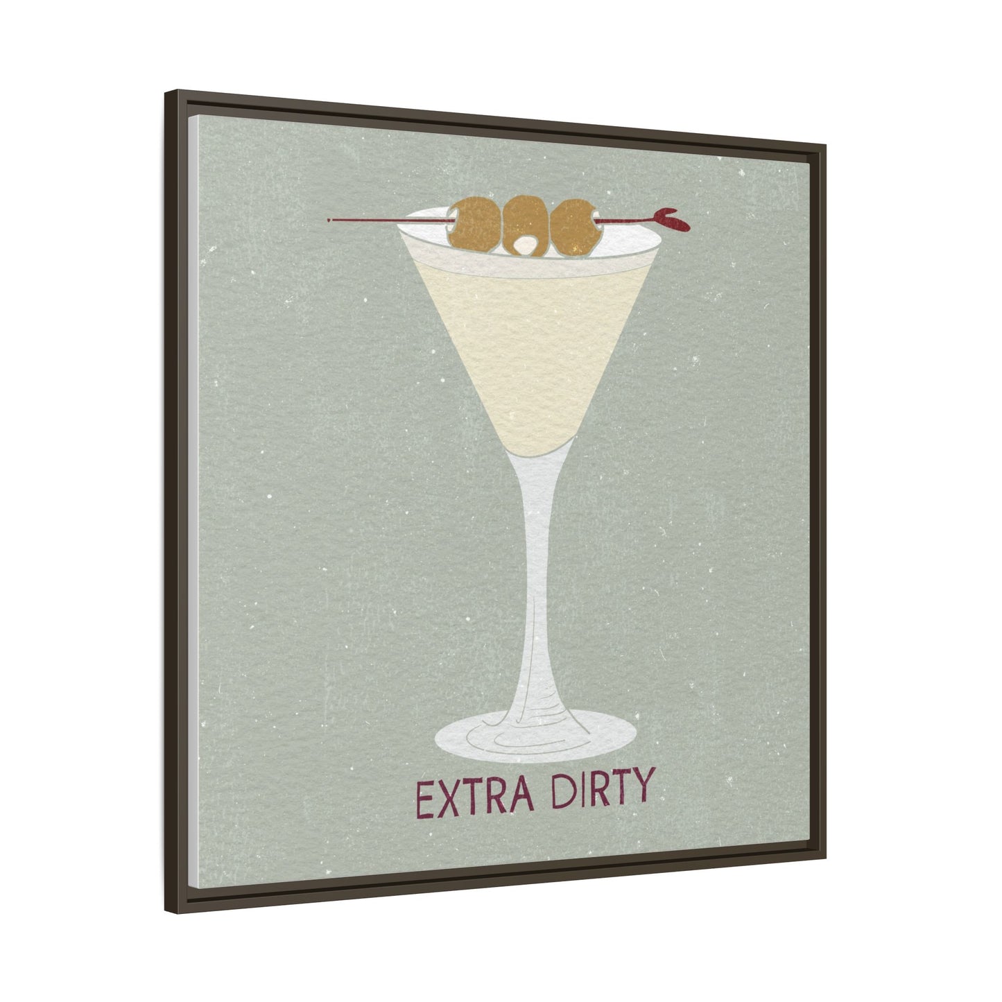 Canvas Print - Extra Dirty Martini with Bleu Cheese Stuffed Olives