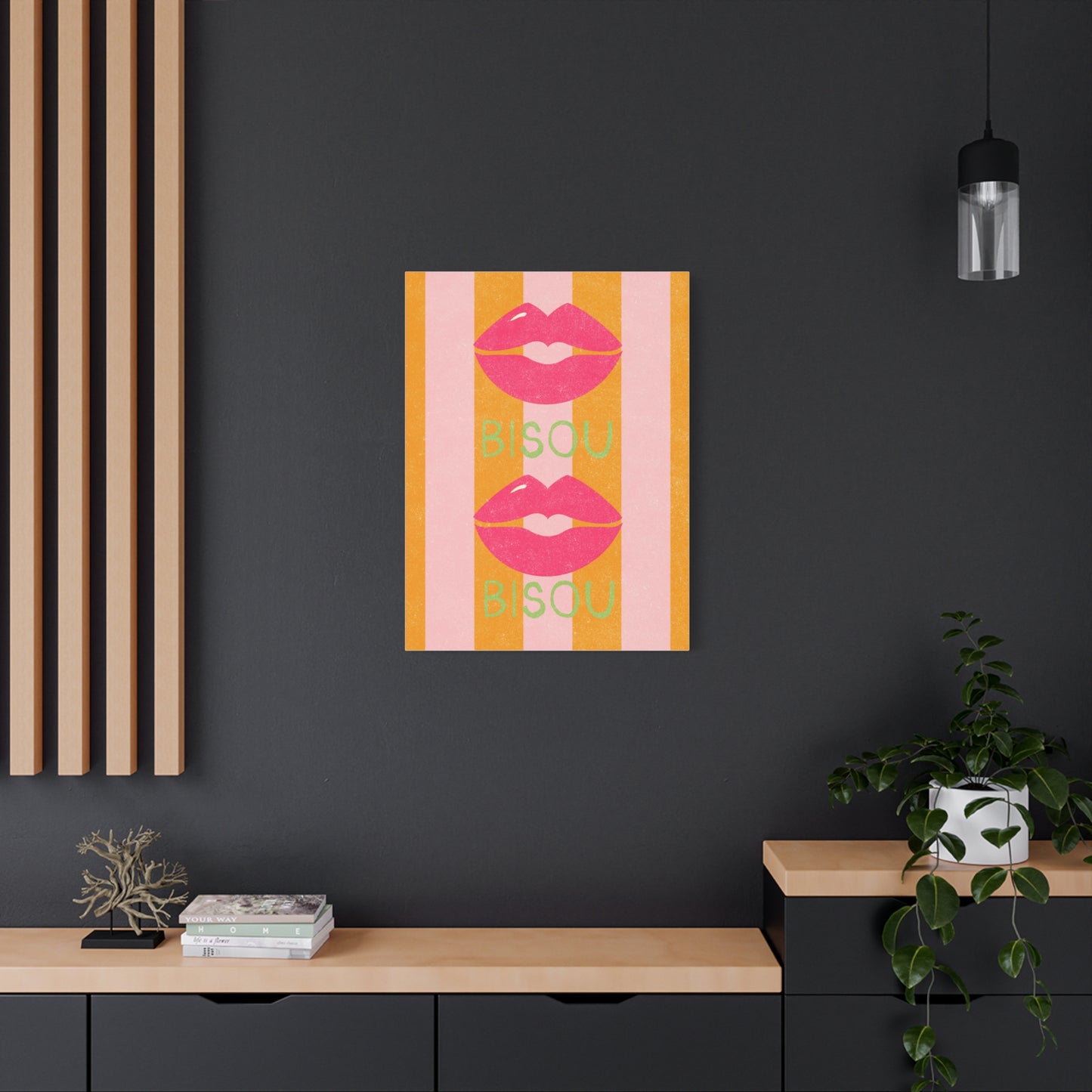 Canvas Print French Kiss Art "Bisou"