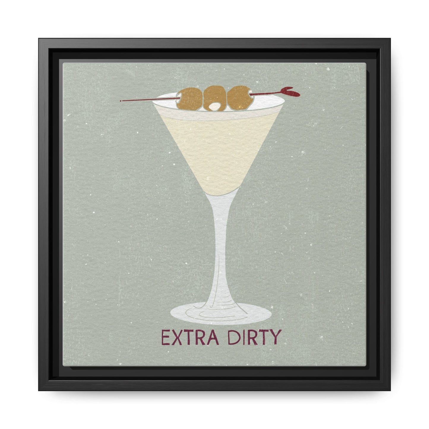 Canvas Print - Extra Dirty Martini with Bleu Cheese Stuffed Olives
