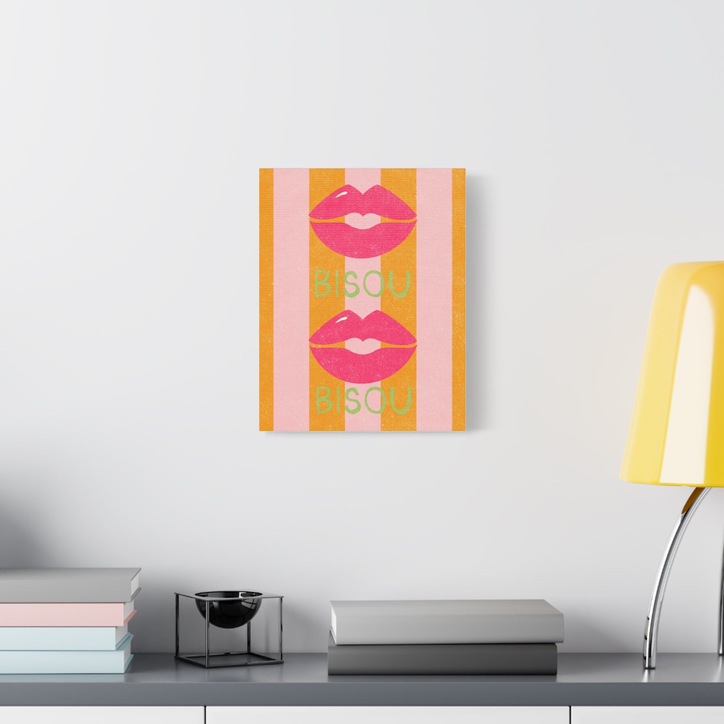Canvas Print French Kiss Art "Bisou"