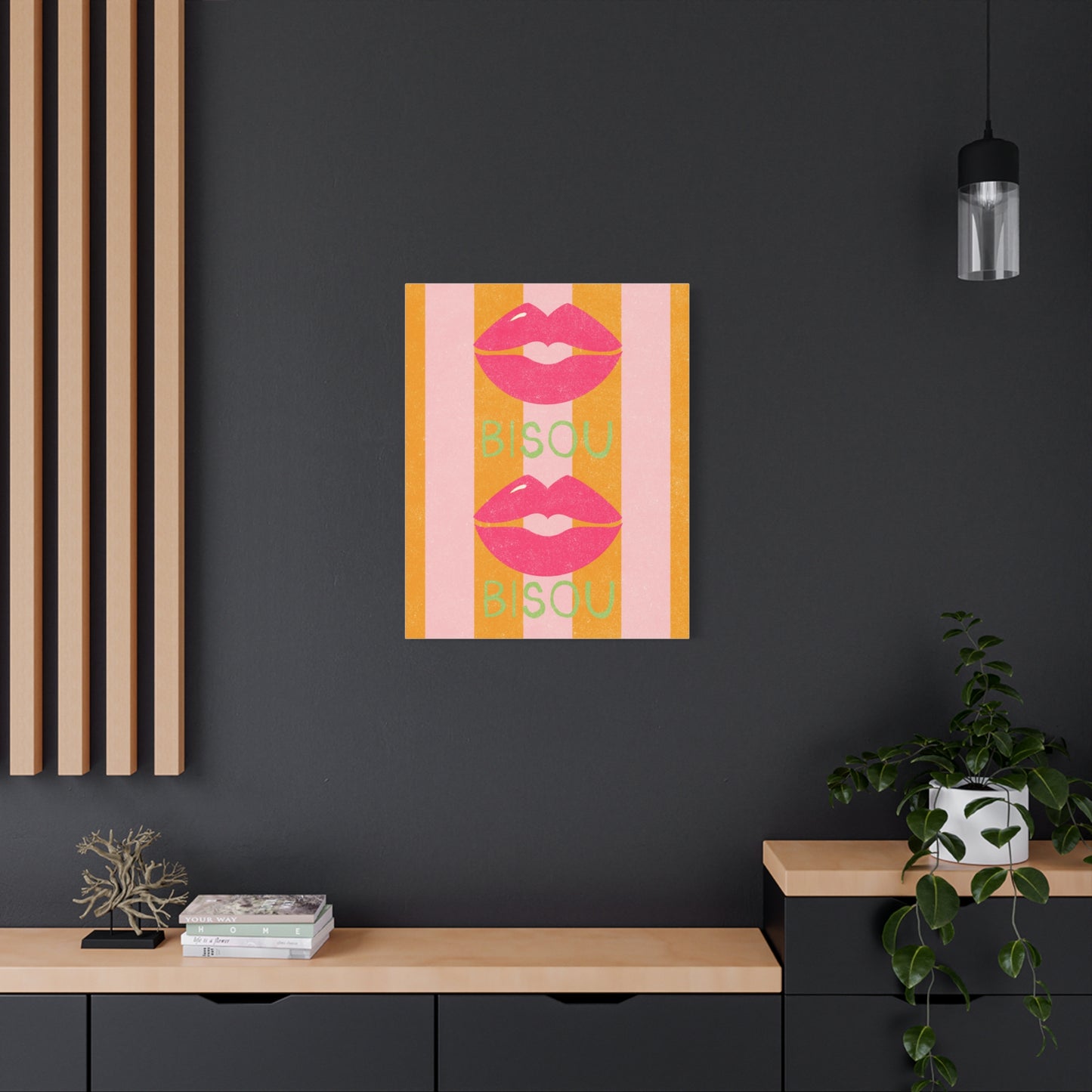 Canvas Print French Kiss Art "Bisou"