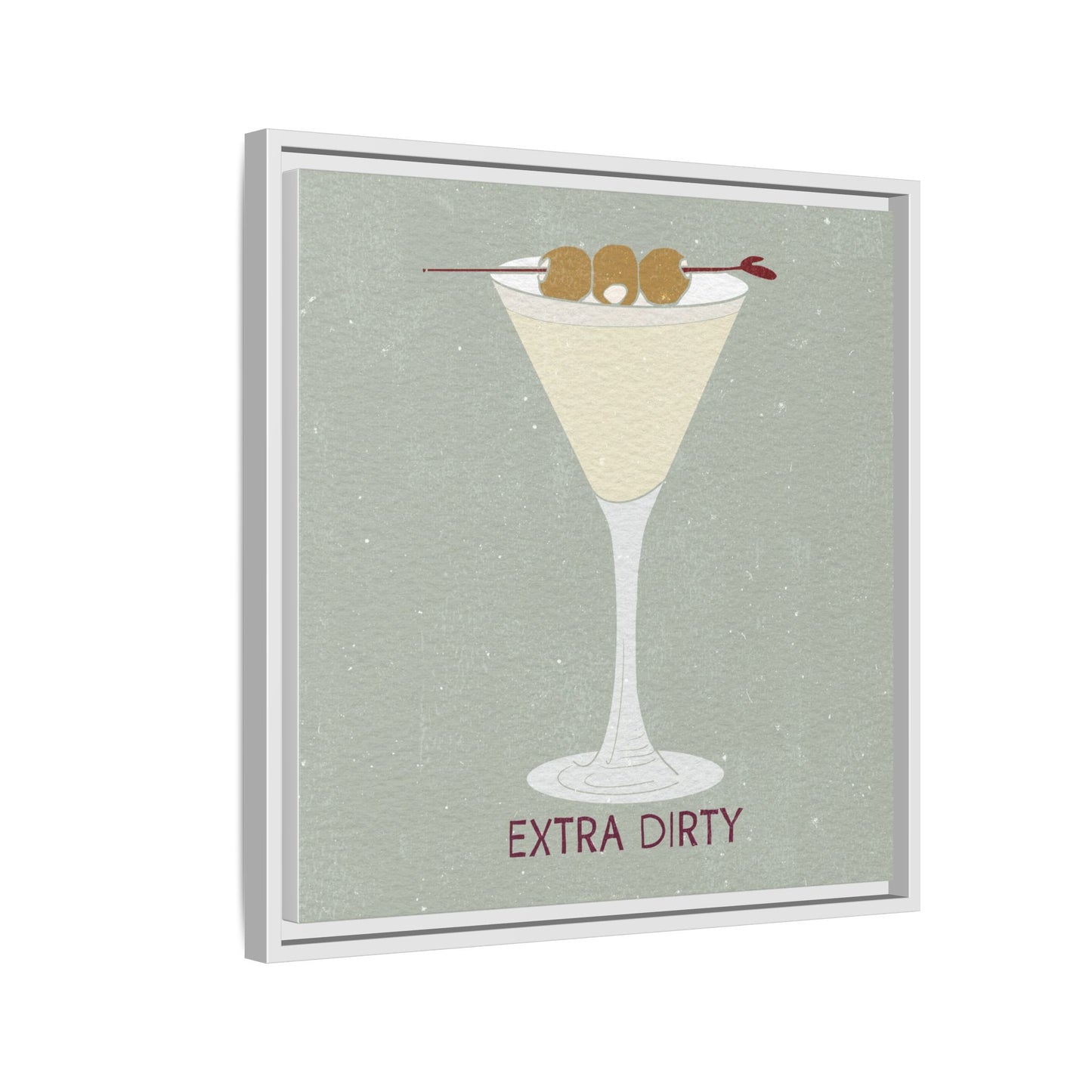 Canvas Print - Extra Dirty Martini with Bleu Cheese Stuffed Olives