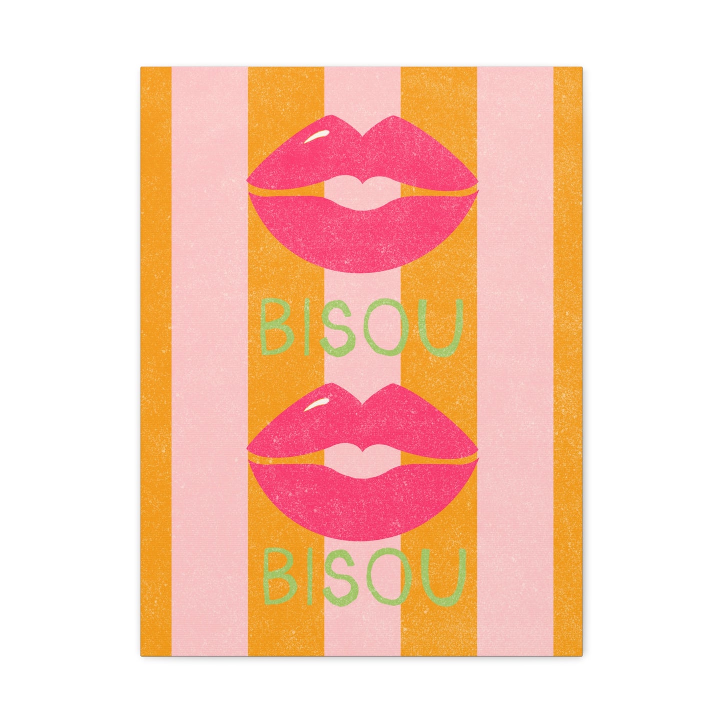 Canvas Print French Kiss Art "Bisou"