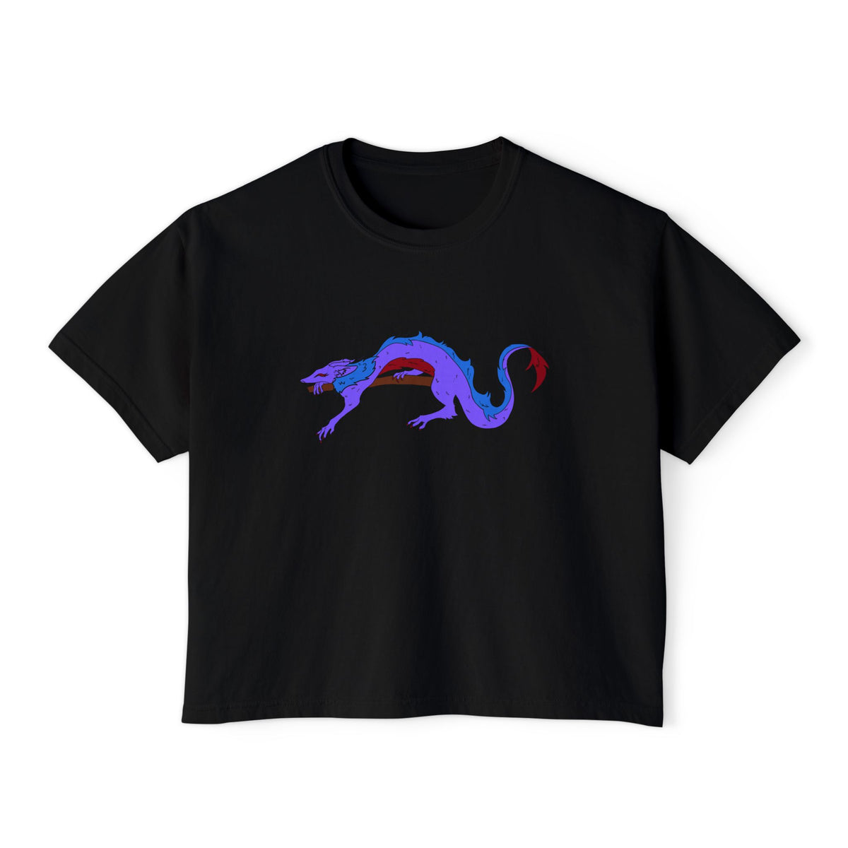 Boxy Tee Fierce Dragon original art by Olivia Lagerlof