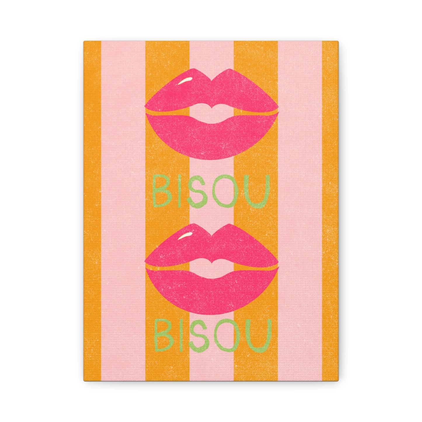 Canvas Print French Kiss Art "Bisou"
