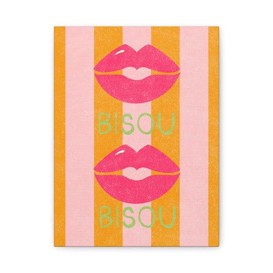 Canvas Print French Kiss Art "Bisou"