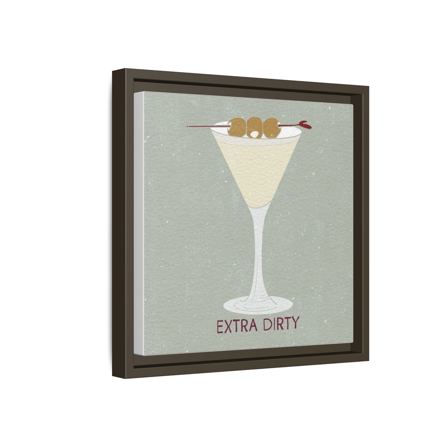 Canvas Print - Extra Dirty Martini with Bleu Cheese Stuffed Olives