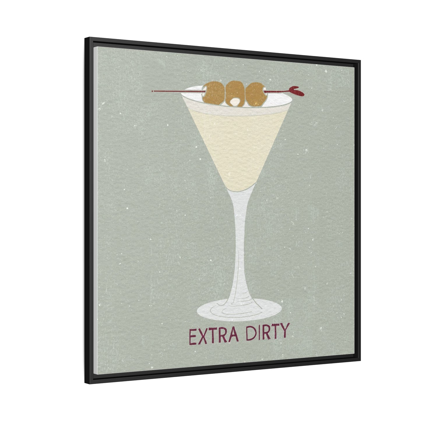Canvas Print - Extra Dirty Martini with Bleu Cheese Stuffed Olives