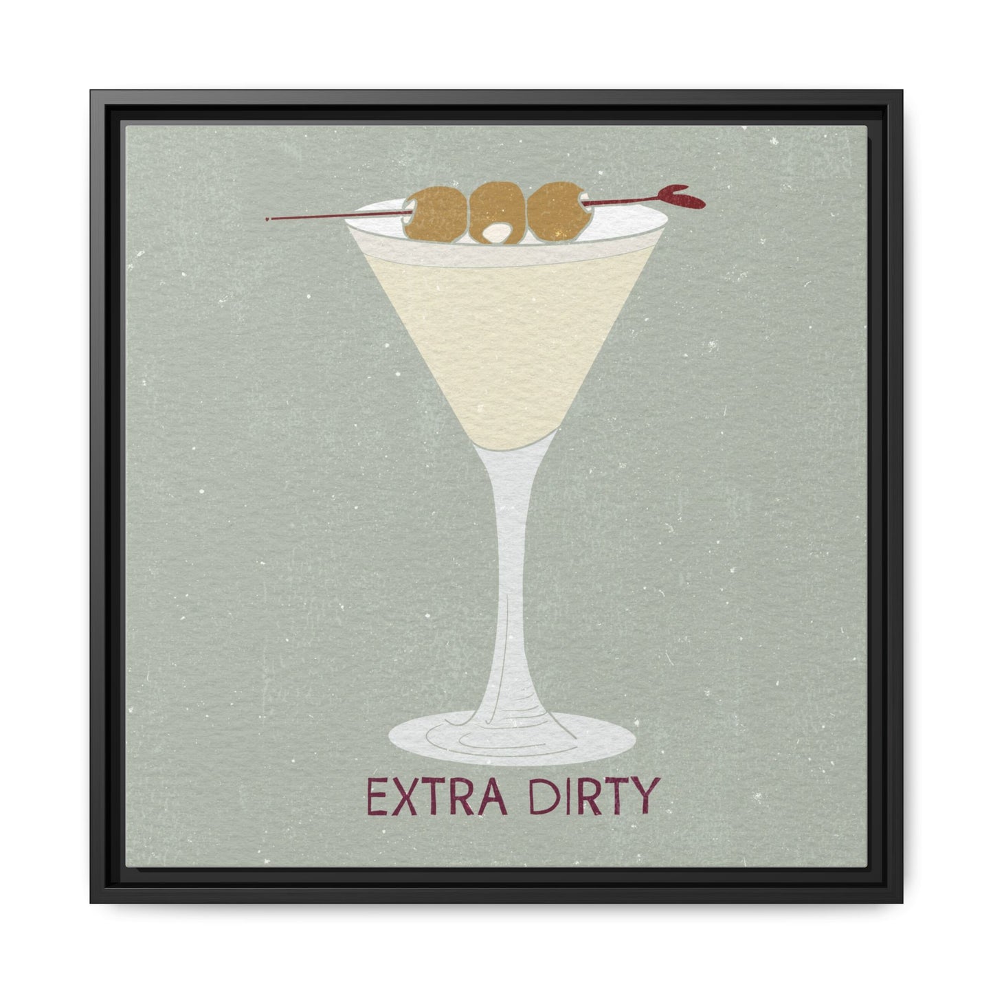 Canvas Print - Extra Dirty Martini with Bleu Cheese Stuffed Olives