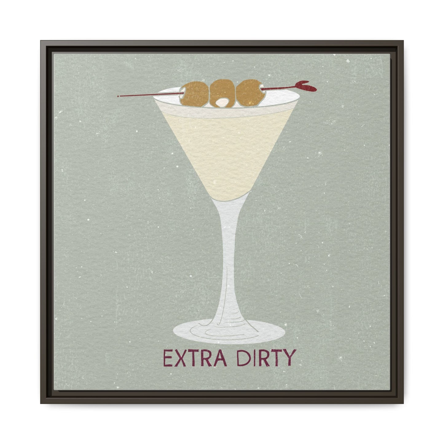 Canvas Print - Extra Dirty Martini with Bleu Cheese Stuffed Olives