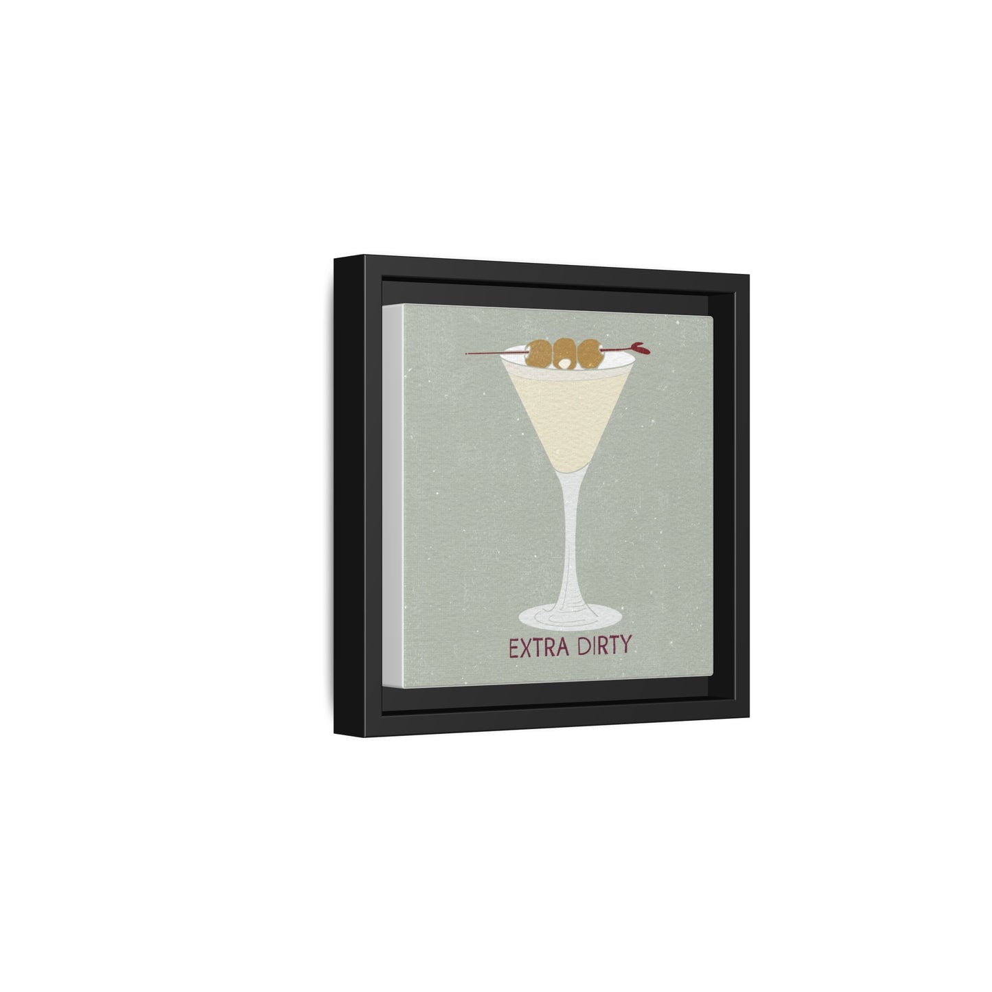 Canvas Print - Extra Dirty Martini with Bleu Cheese Stuffed Olives