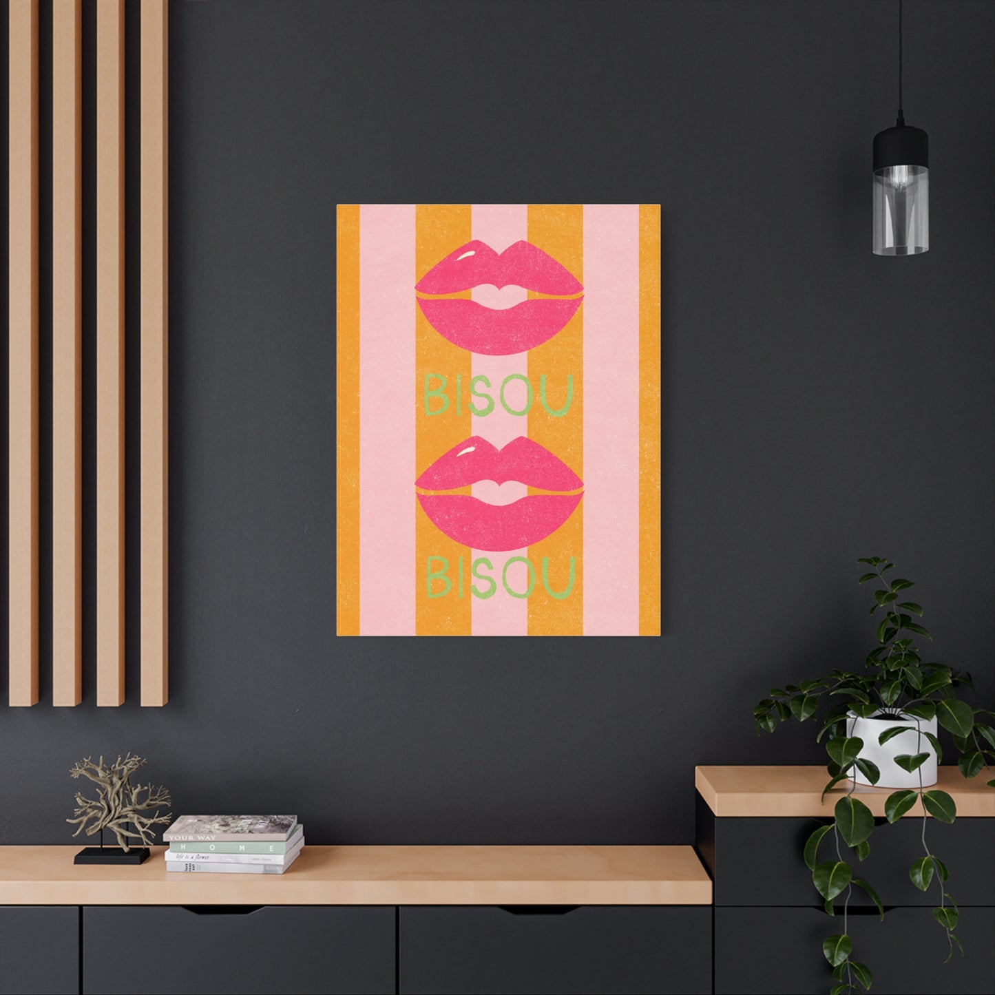 Canvas Print French Kiss Art "Bisou"