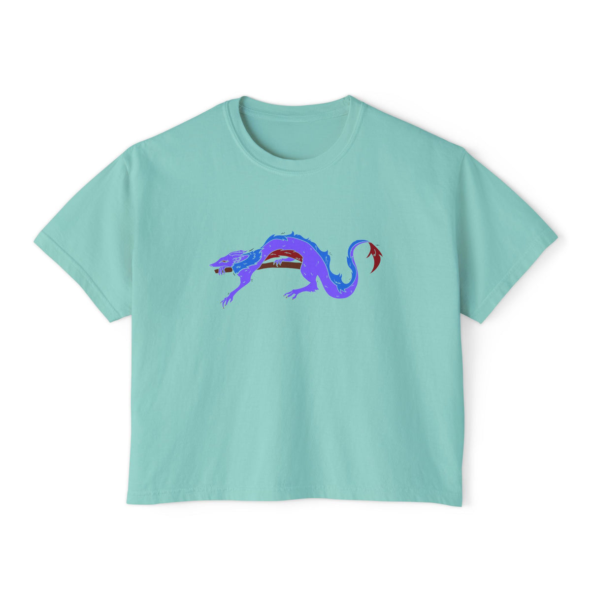 Boxy Tee Fierce Dragon original art by Olivia Lagerlof